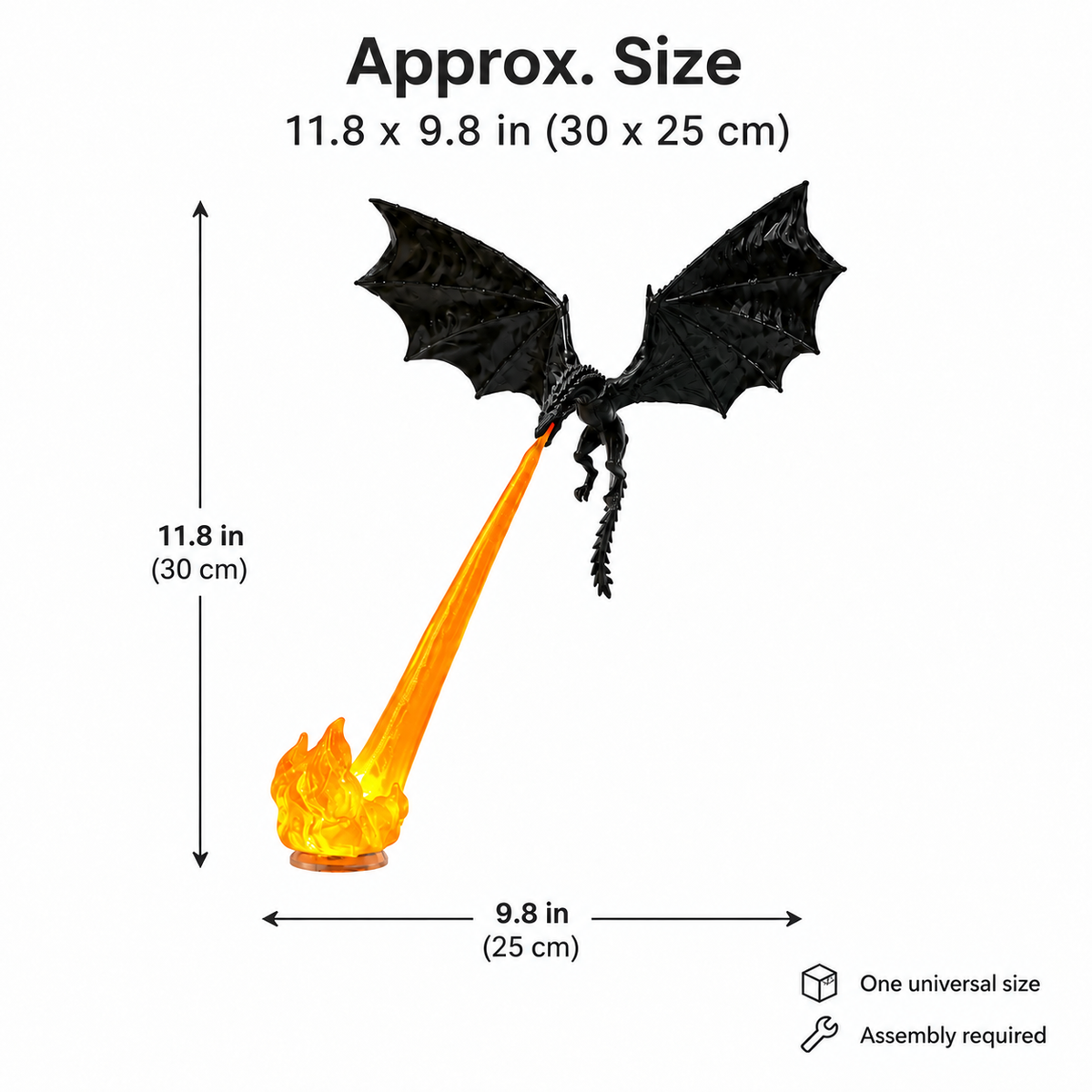 Dragon Breath LED Display Lamp – Fire & Ice Fantasy Dragon Decor